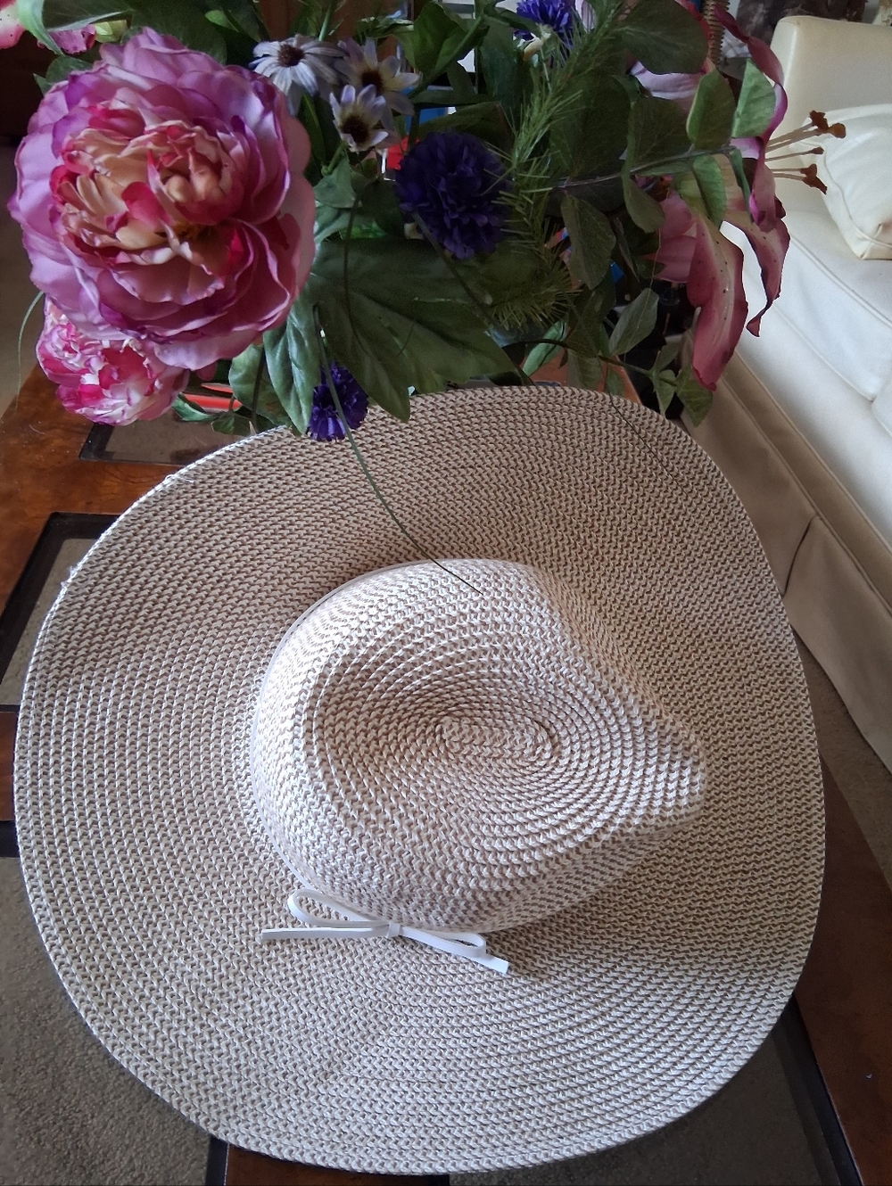 San Diego Hat Company Natural Wide-Brim Braided Sun Hat